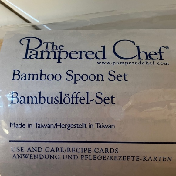 3/9 set of 3 pampered chef wooden spoons - Picture 4 of 5
